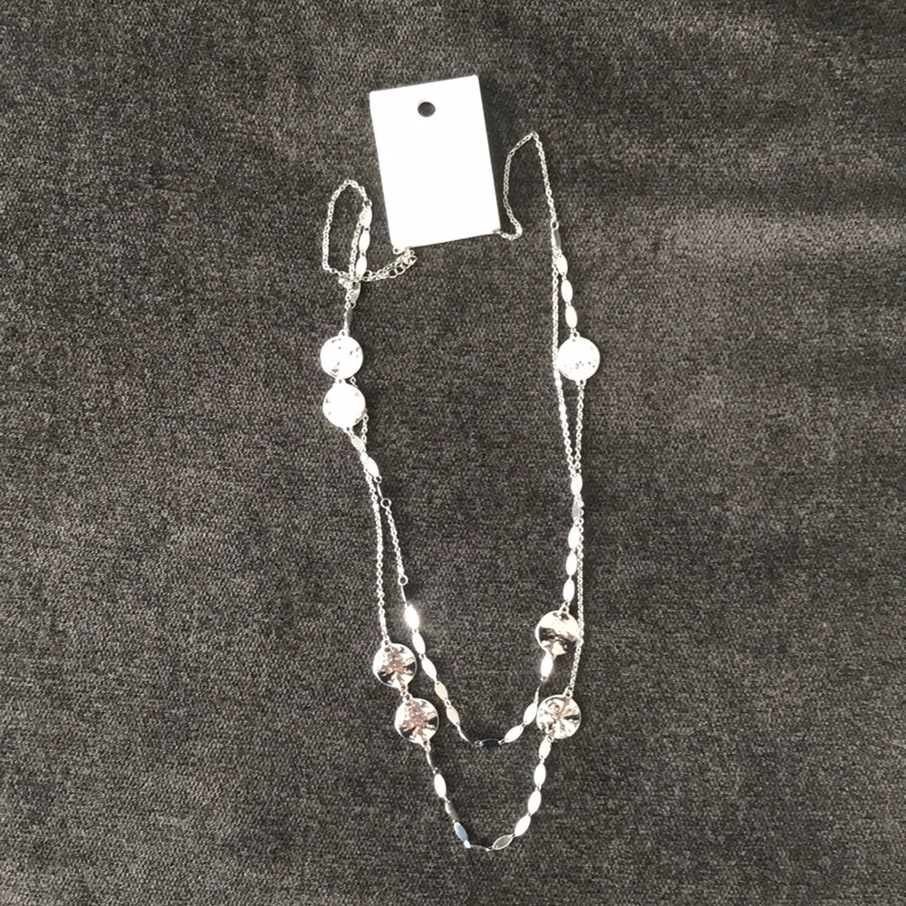 Long double chain necklace
